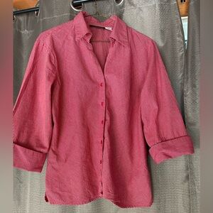 Red & white women’s Harve Benard size XL 100% cotton made in India blouse